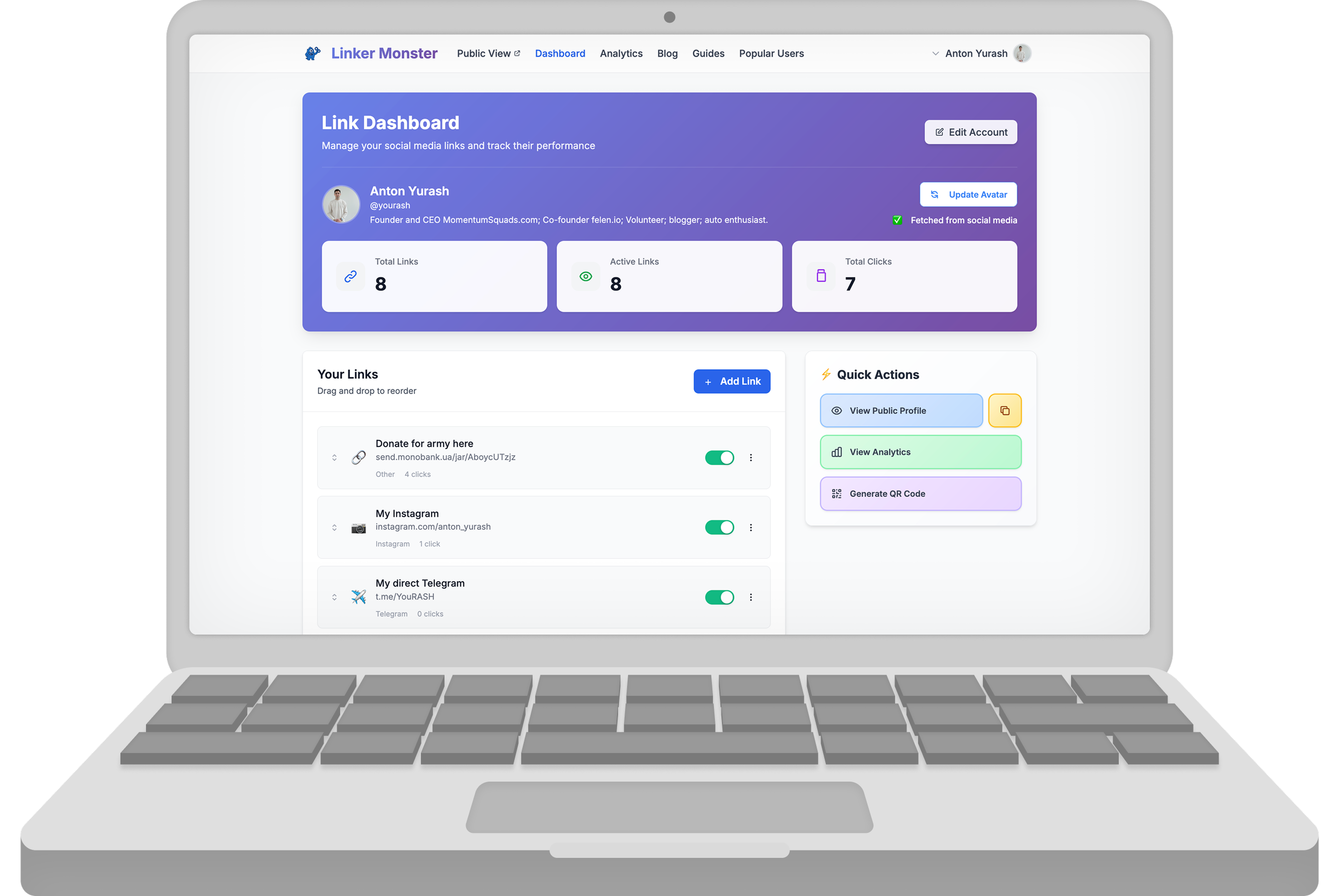 Linker Monster — AI-Powered Link Management Platform Built in Da